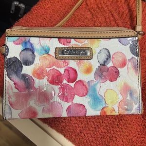 Calvin Klein Floral Wristlet